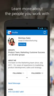 Yammer android App screenshot 1