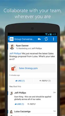 Yammer android App screenshot 3